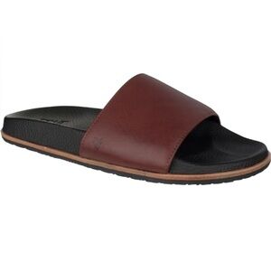 Frye Emerson Leather Top Strap Slide Sandals